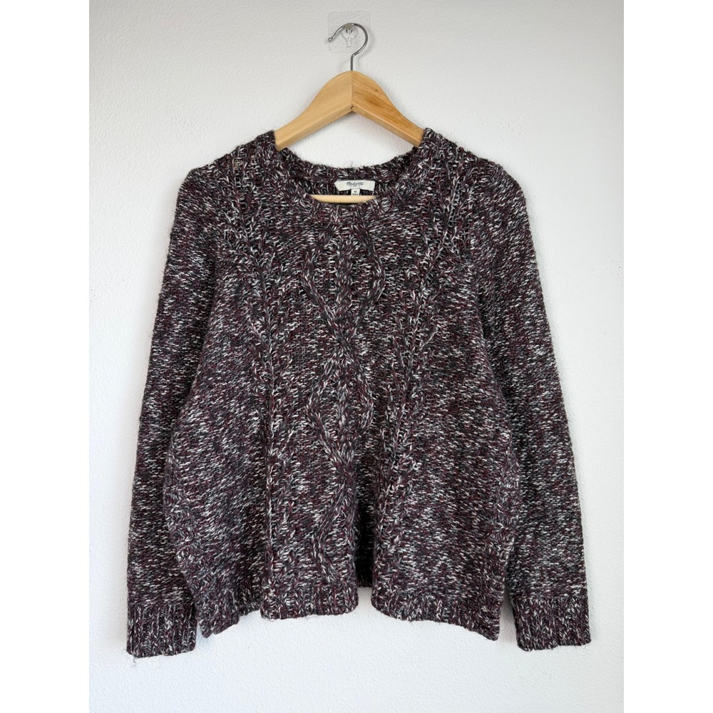 Madewell Firelight Marled Sweater Size M Chunky Knit Pullover Alpaca Blend Boho